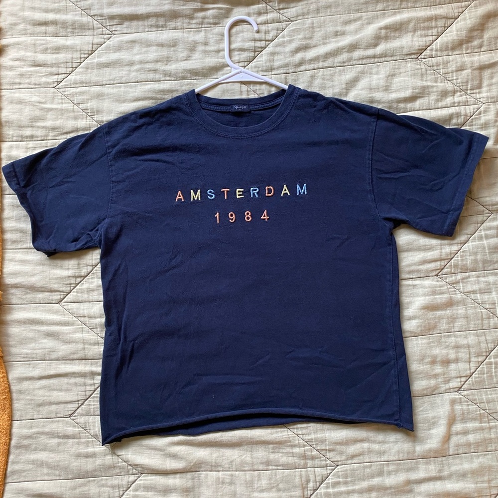 BRANDY MELVILLE Amsterdam 1984 cropped tee